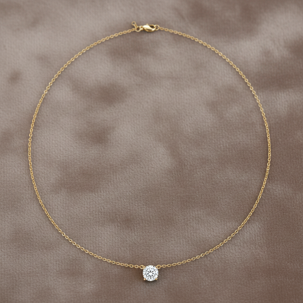 Lab Grown Diamond NECK1032~Soliataire Round Cut