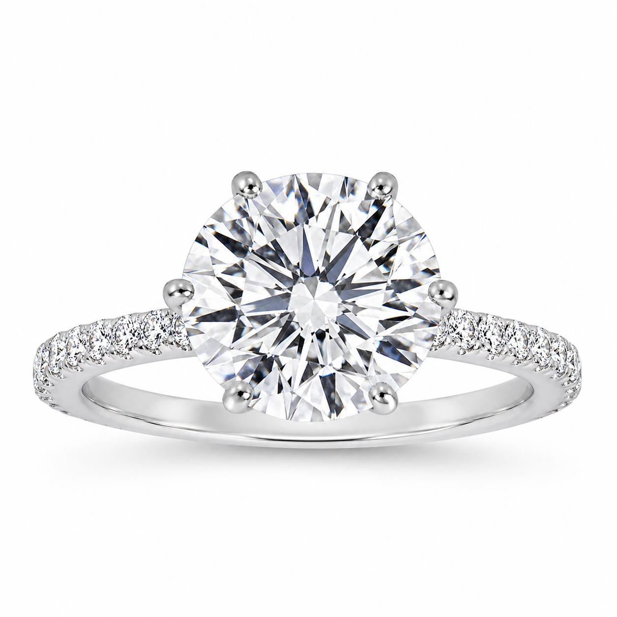 "ENGR02916" Six Prong Solitaire Diamond Engament Ring