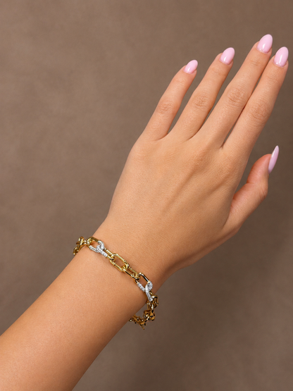 Celeste Link Bracelet~ 18K Yellow Gold 3.83 carats