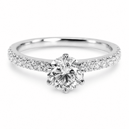 "ENGR03191" Diamond Engagement Ring in 18K White