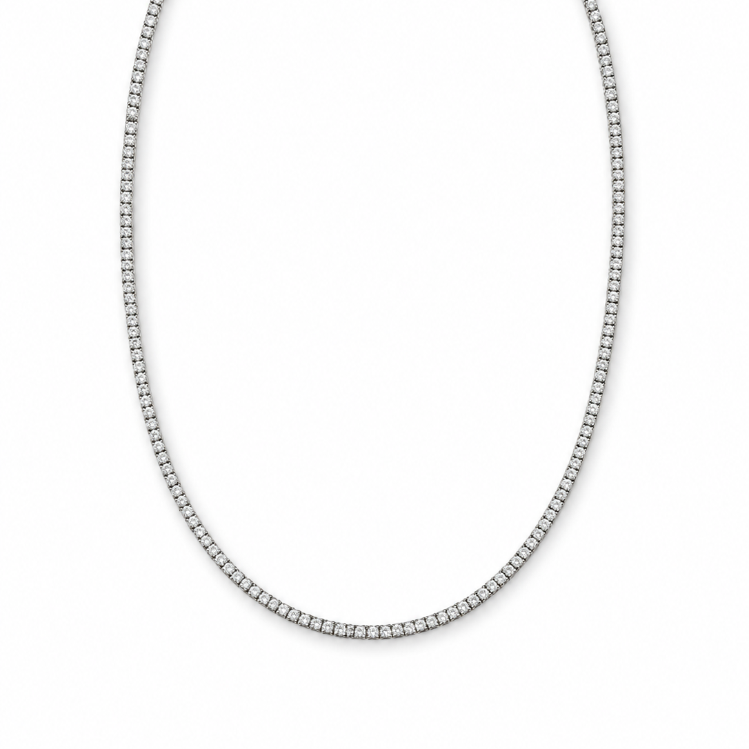 Lab Grown Diamond Necklace NECK1120 ~ 7 carats 14K White Gold