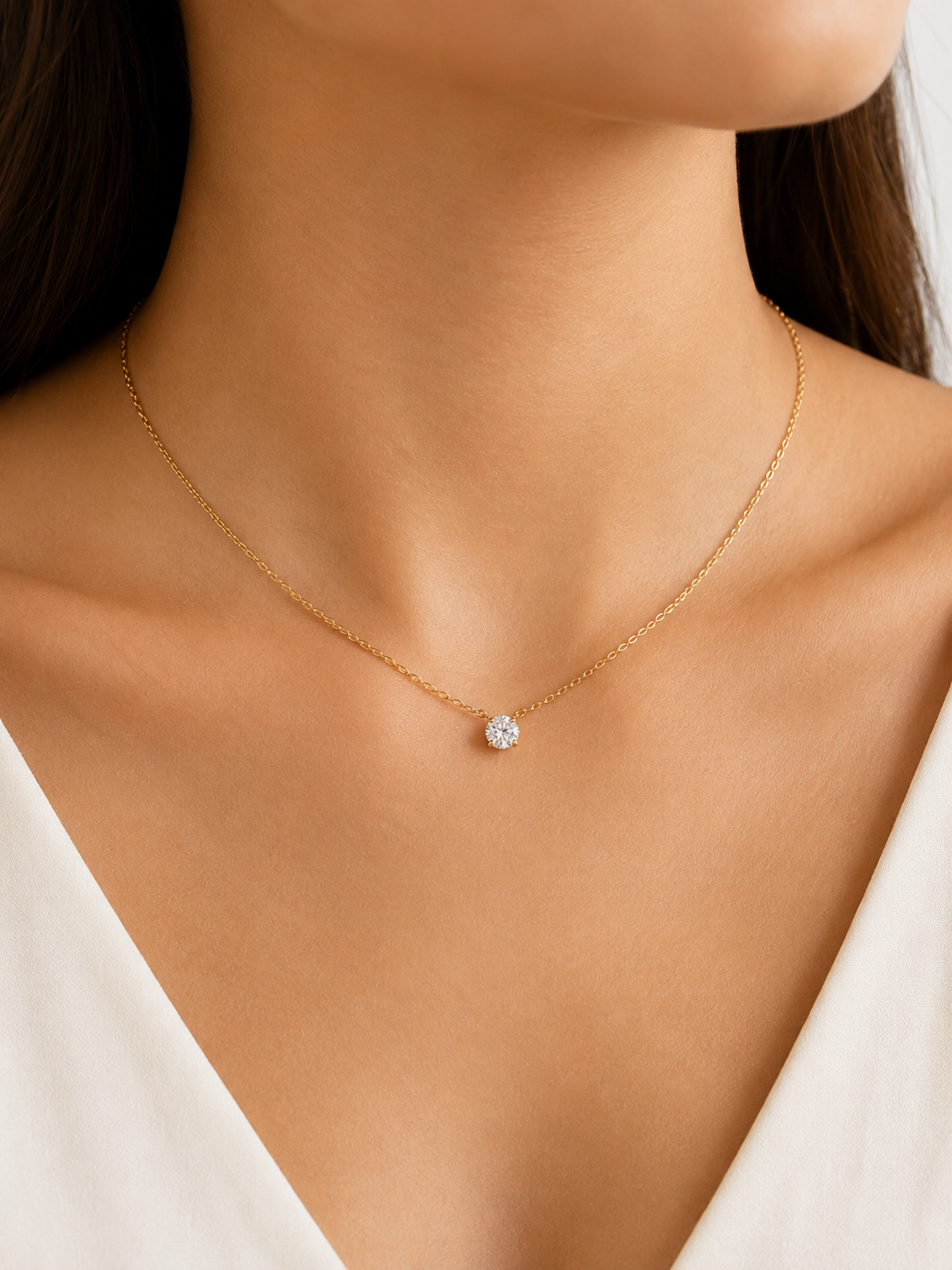 Lab Grown Diamond NECK1032~Soliataire Round Cut