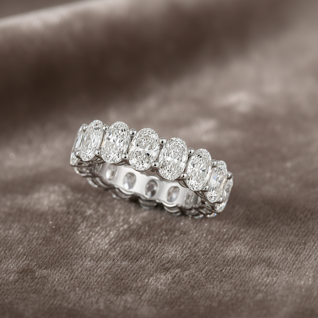 Lab Grown Diamond ETNBD1093~ Oval cut eternity band