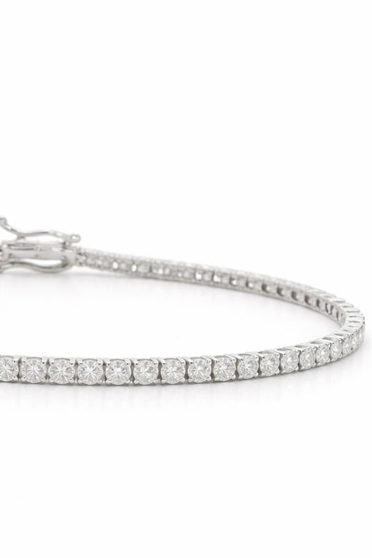 ~Lab Diamond~ BRAC10235 14K White Gold Tennis Bracelet