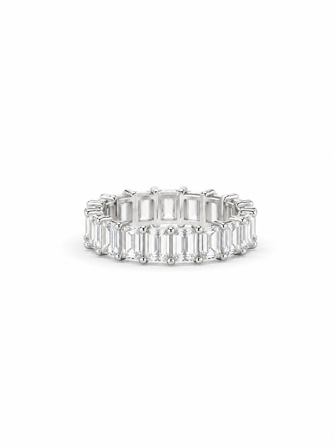 5.25 carat Lab Grown Diamond 30037~ Emerald Cut Eternity Band