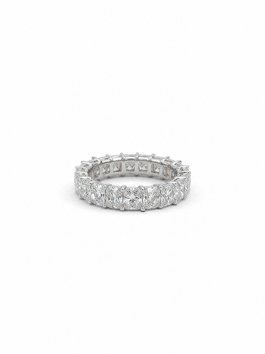 7.29 carats Lab Grown Diamond 9074690~ Radiant Cut Eternity Band