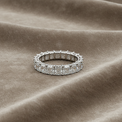 7.29 carats Lab Grown Diamond 9074690~ Radiant Cut Eternity Band