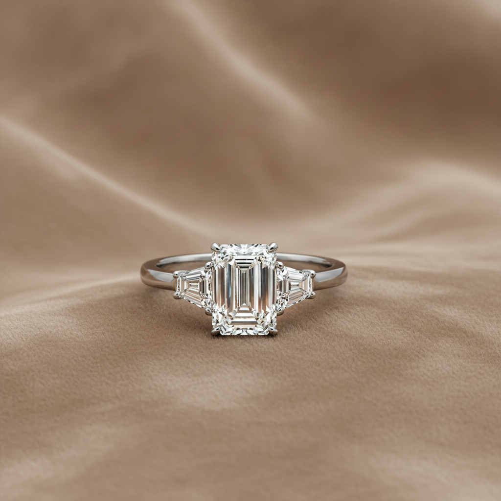 Lab Grown Diamond ENG10031 ~ Melaniee 3.10 carats Platinum