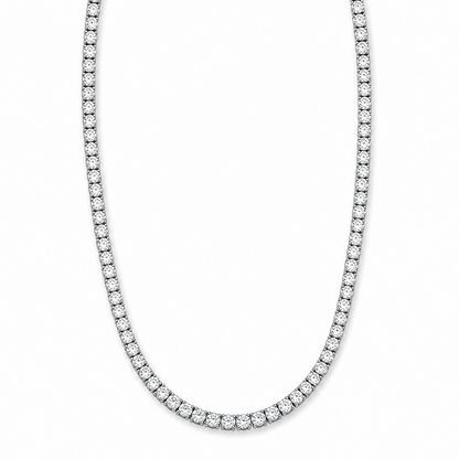 Lab Grown Diamond Tennis Necklace NECK1119 ~ 15 carats 14K White Gold