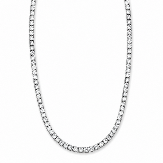 Lab Grown Diamond Tennis Necklace NECK1119 ~ 15 carats 14K White Gold