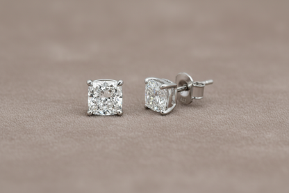 Lab Grown Diamond Studs~ EARR10323 Cushion Cut 1.50 carats