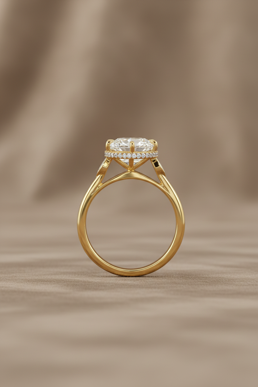 3.02 carats Lab grown Diamond ENG10045~Lydia