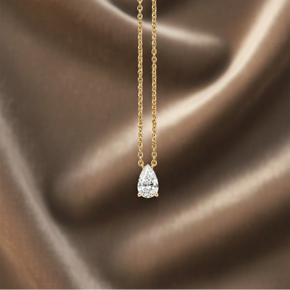 Lab Grown Diamond NECK1030~ Solitaire pear cut
