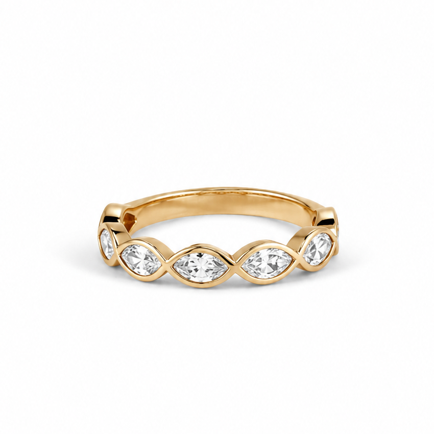 1.00 carat Lab Grown Diamond 189097~ 7 Stone Marquise Cut Ring