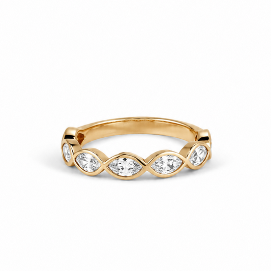 1.00 carat Lab Grown Diamond 189097~ 7 Stone Marquise Cut Ring
