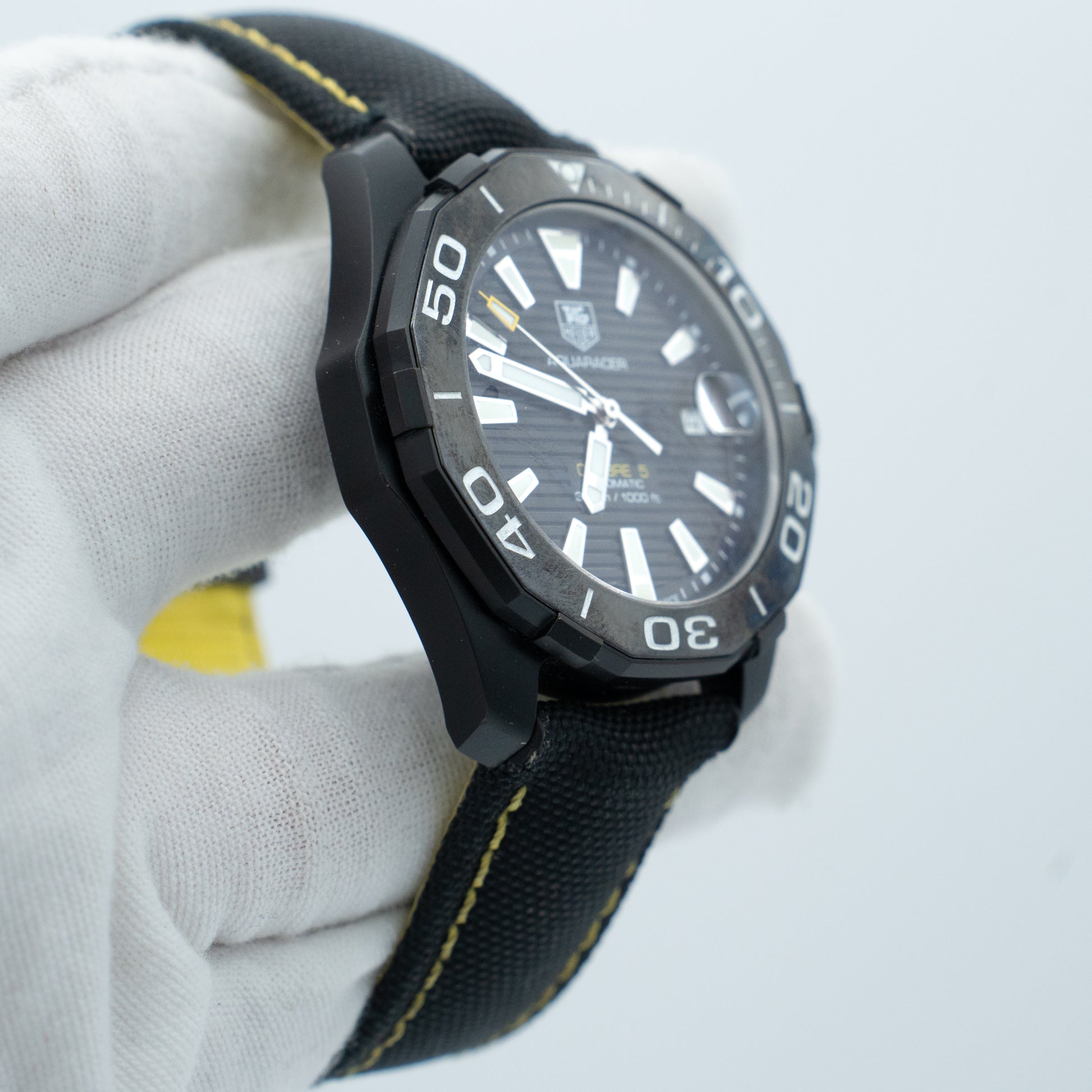 Tag Heuer Aquaracer Automatic Black Dial Mens Watch WAY218A.FC6362