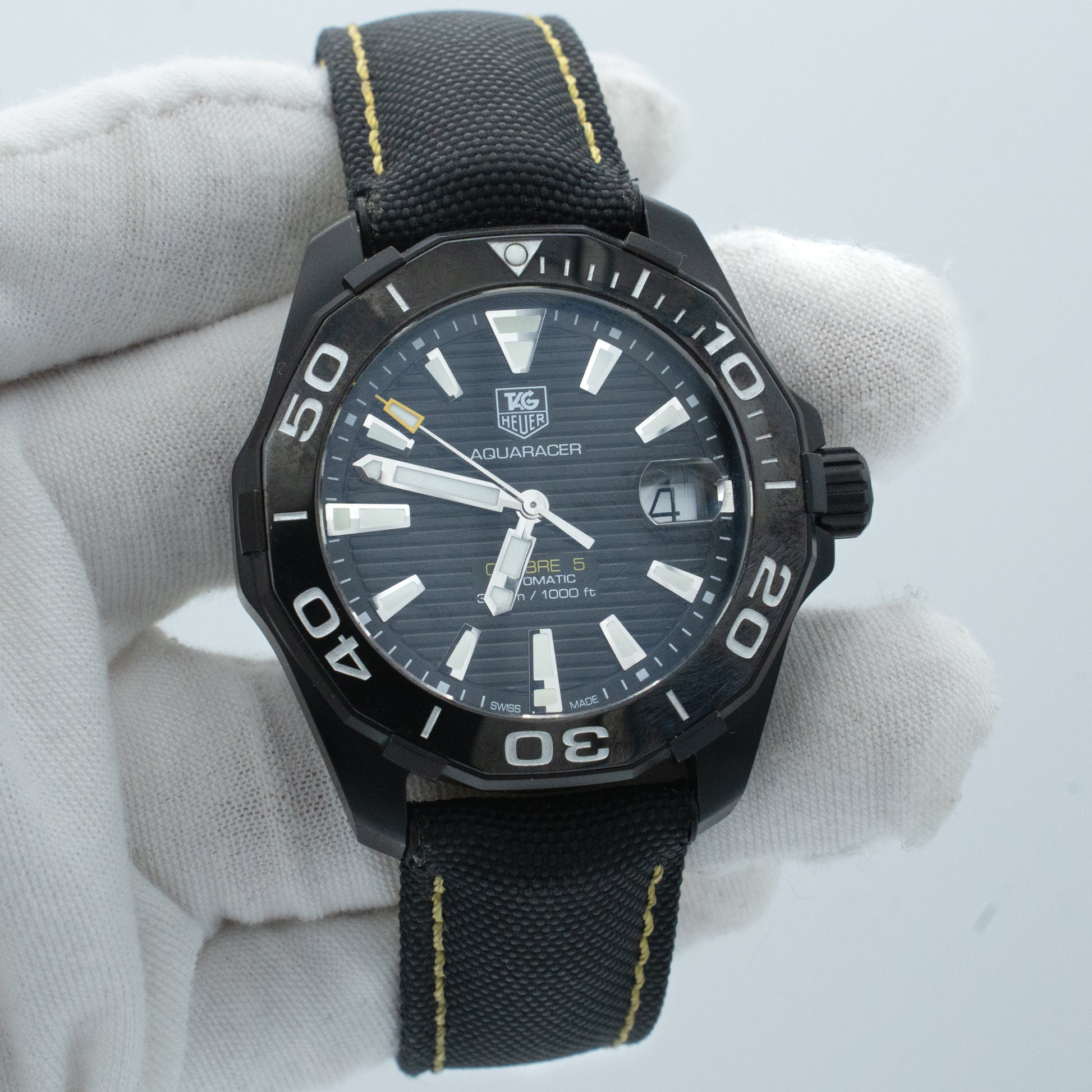 Tag Heuer Aquaracer Automatic Black Dial Mens Watch WAY218A.FC6362