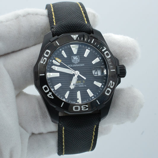 Tag Heuer Aquaracer Automatic Black Dial Mens Watch WAY218A.FC6362