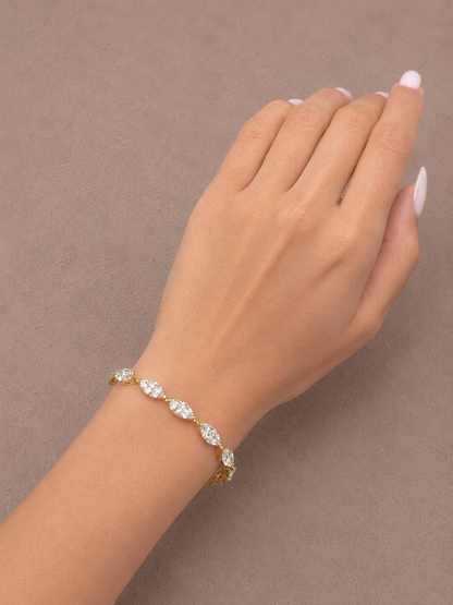 Lab Diamond Tennis Bracelet ~ BRAC10220 Marquise Cut