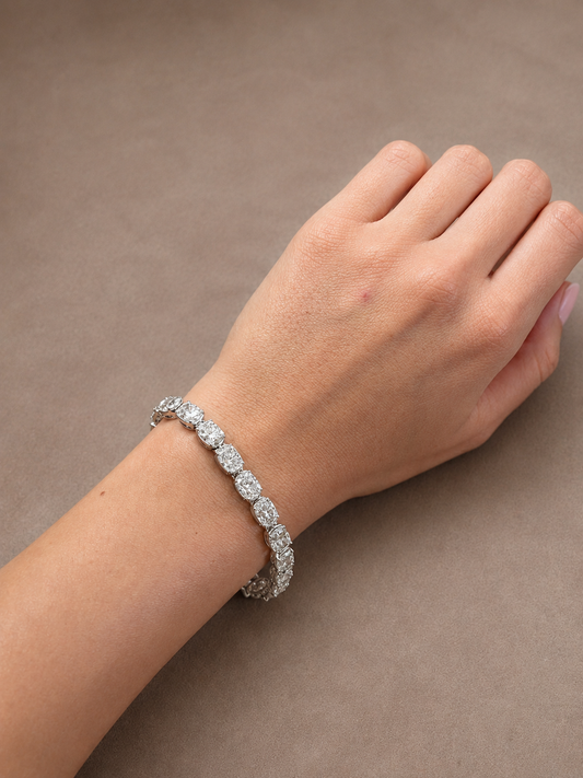 Lab Grown Diamond Tennis Bracelet ~ BRAC10226 Cushion Cut