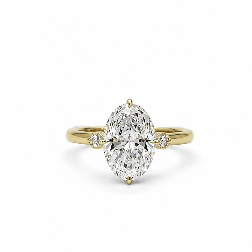 3.02 carats Lab grown Diamond ENG10045~Lydia