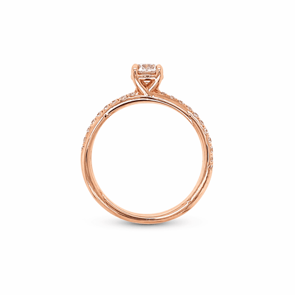 "ENGR03408" Round Diamond Engagement Ring With Twist Pave Design