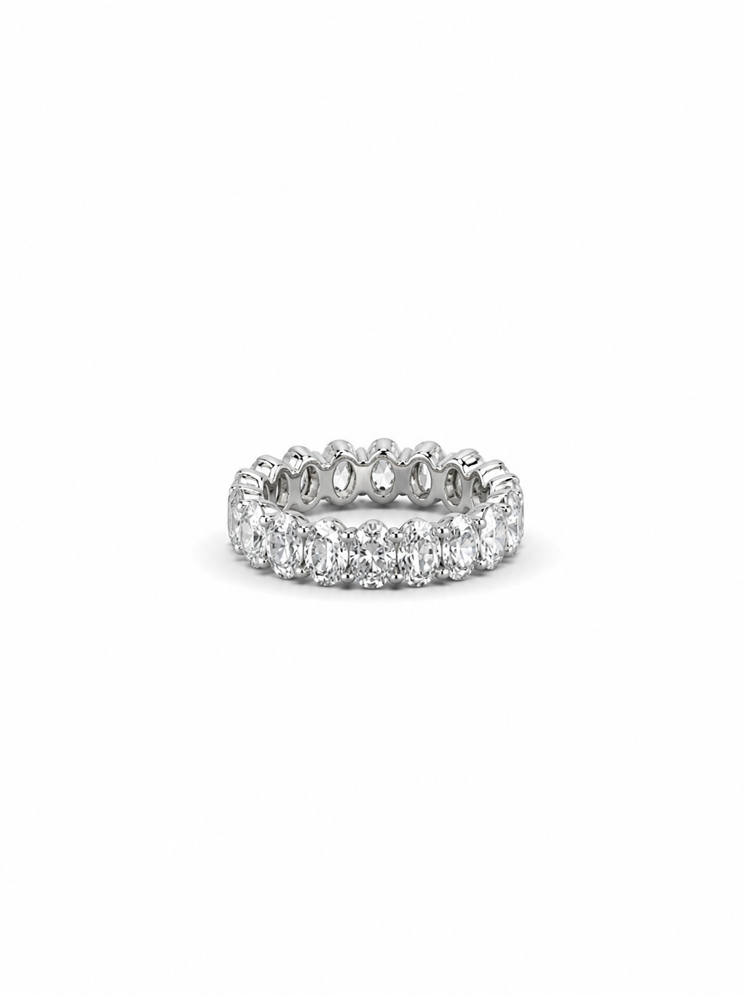 4.36 carat Lab Grown Diamonds 9076108~Oval Cut Eternity Band