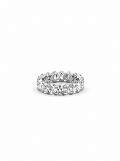 4.36 carat Lab Grown Diamonds 9076108~Oval Cut Eternity Band