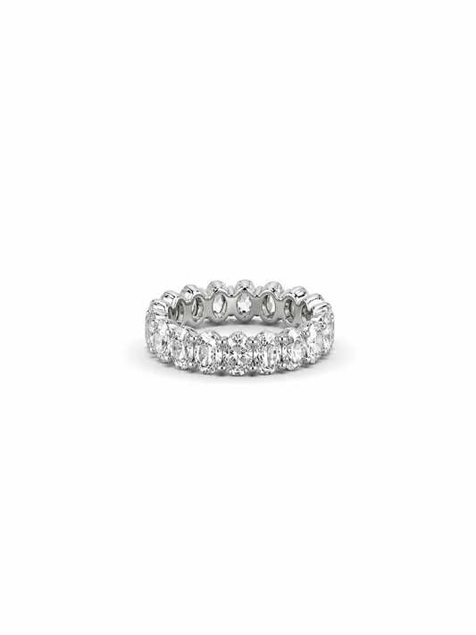 4.36 carat Lab Grown Diamonds 9076108~Oval Cut Eternity Band