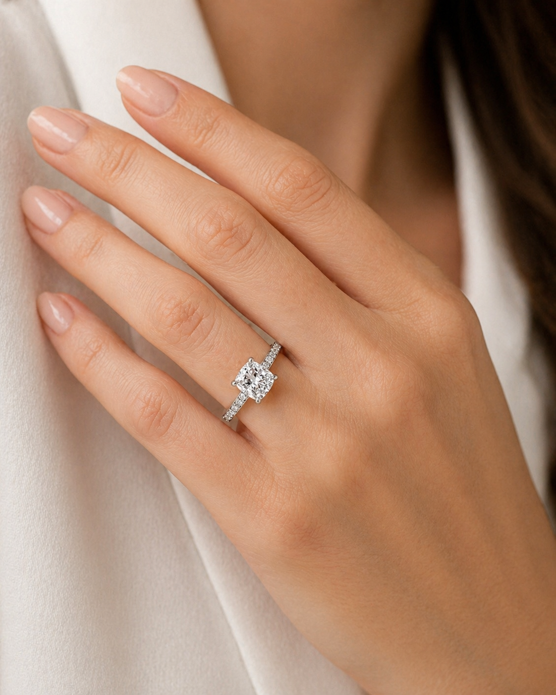 "ENGR02916" Six Prong Solitaire Diamond Engament Ring