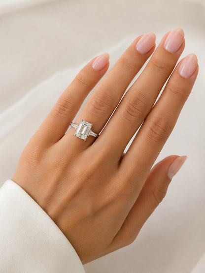 Lab Grown Diamond ENG10037~ Luna 3.00 carats Platinum