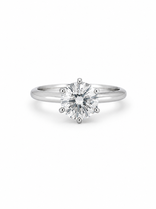 ENGR10063 Solitaire Round Cut Diamond Engagement Ring ~ 2.00 carats Platinum