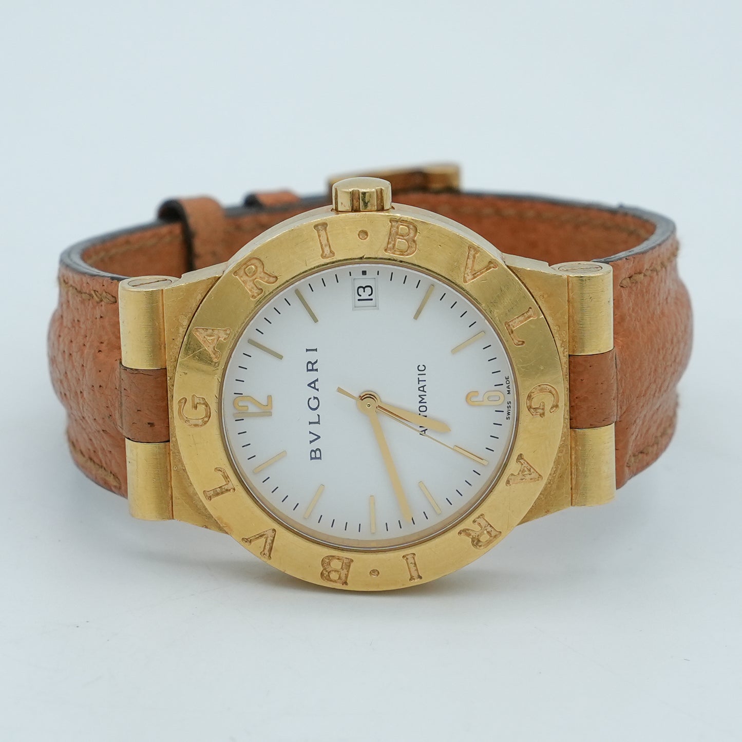 Bulgari Diagono Automatic Yellow gold White Dial 35mm LCV 35 G