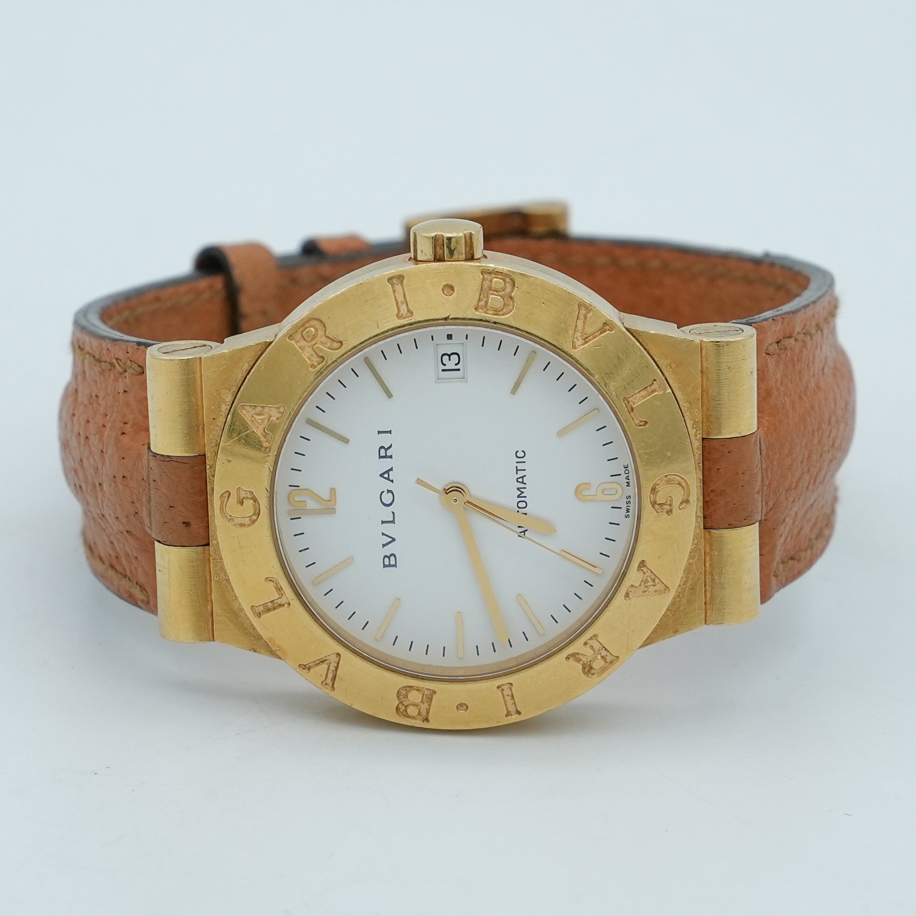 Bulgari Diagono Automatic Yellow gold White Dial 35mm LCV 35 G