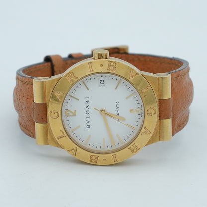 Bulgari Diagono Automatic Yellow gold White Dial 35mm LCV 35 G