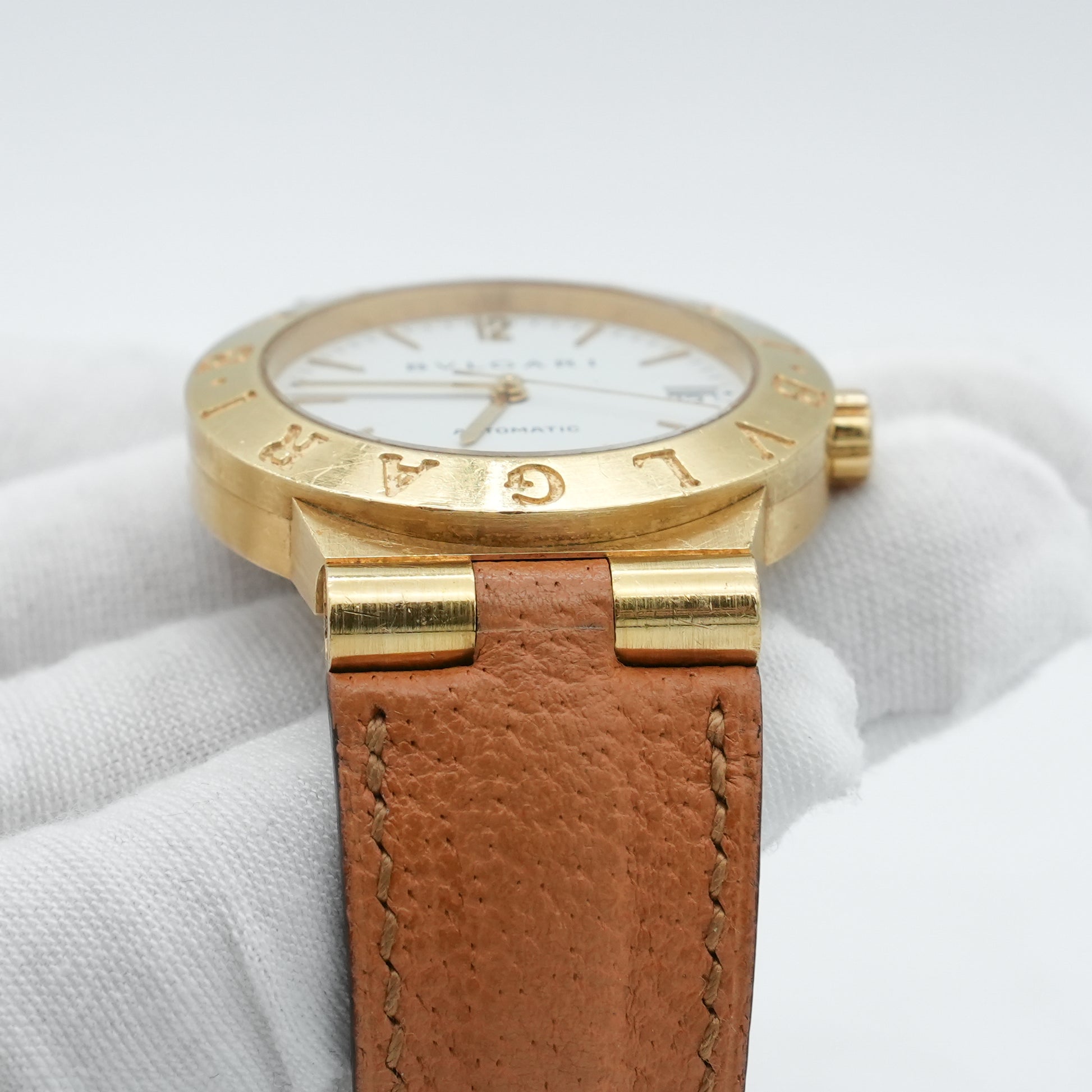 Bulgari Diagono Automatic Yellow gold White Dial 35mm LCV 35 G