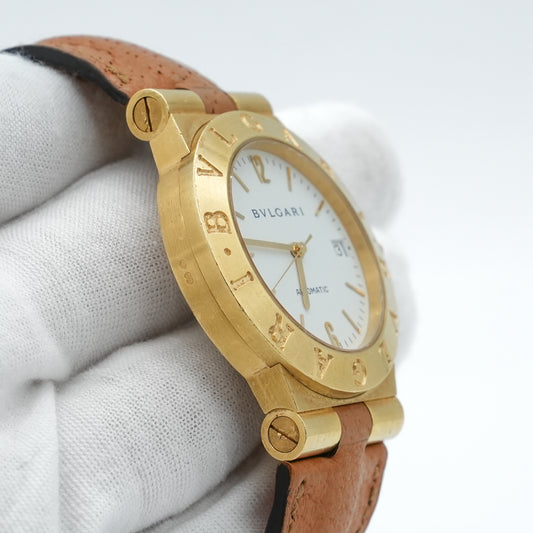 Bulgari Diagono Automatic Yellow gold White Dial 35mm LCV 35 G