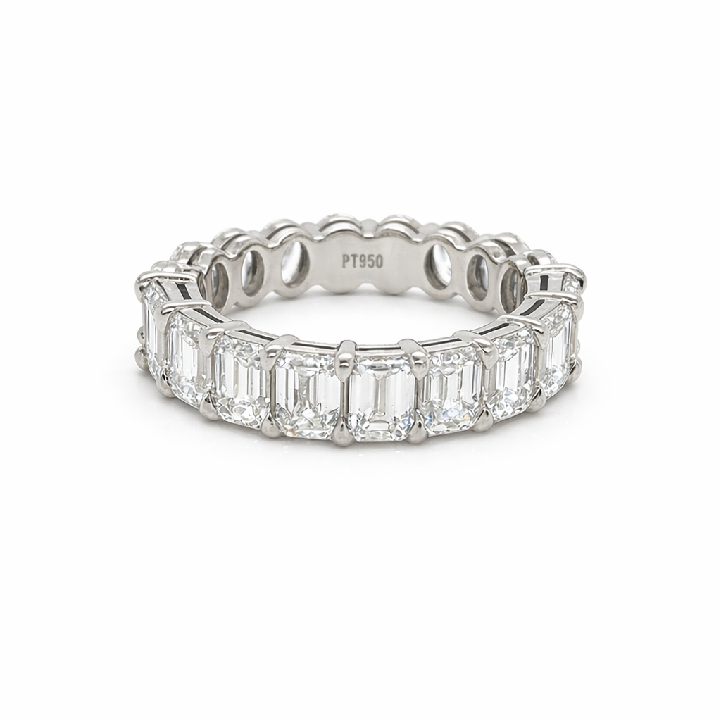 5.74 Carat Shared Prong Diamond Eternity Band in Platinum 5.74 ct. tw.