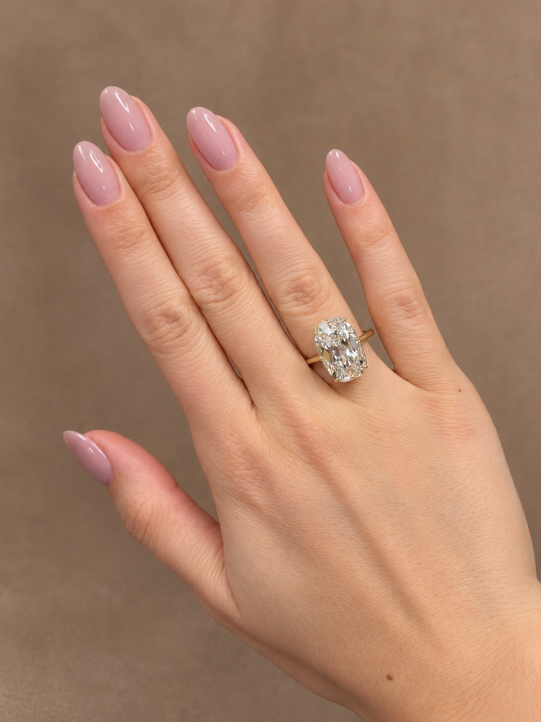 Lab Grown Diamond Engagement Ring Old Miner Cut~ Noa 7.23 ct