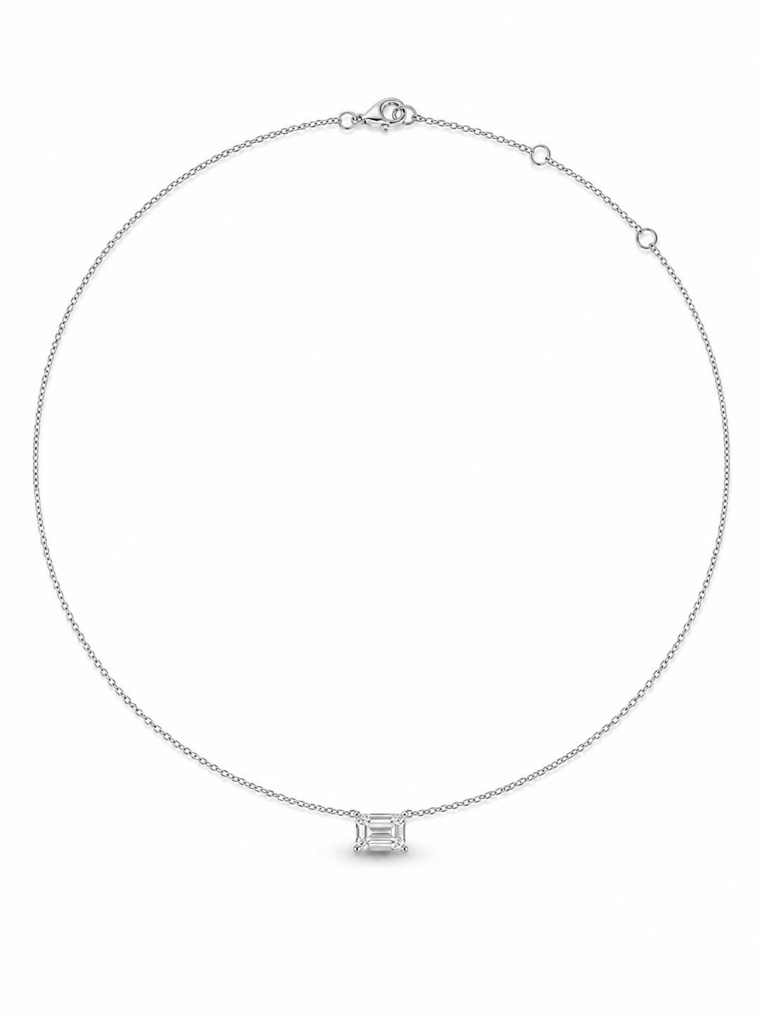 Lab Grown Diamond NECK1071 ~ Solitaire Emerald Cut