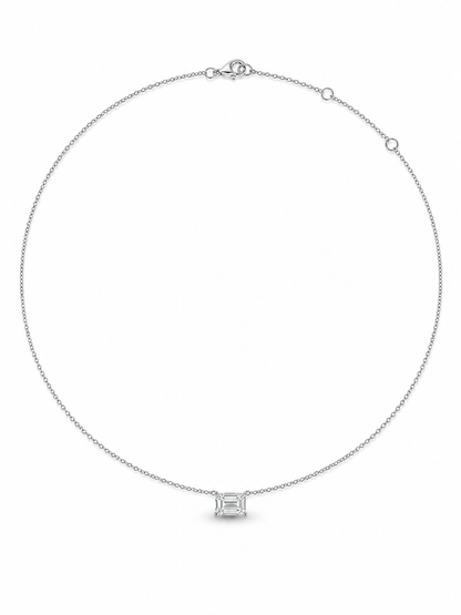 Lab Grown Diamond NECK1071 ~ Solitaire Emerald Cut