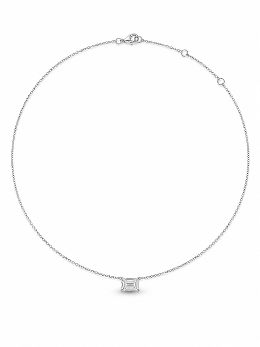 Lab Grown Diamond NECK1071 ~ Solitaire Emerald Cut