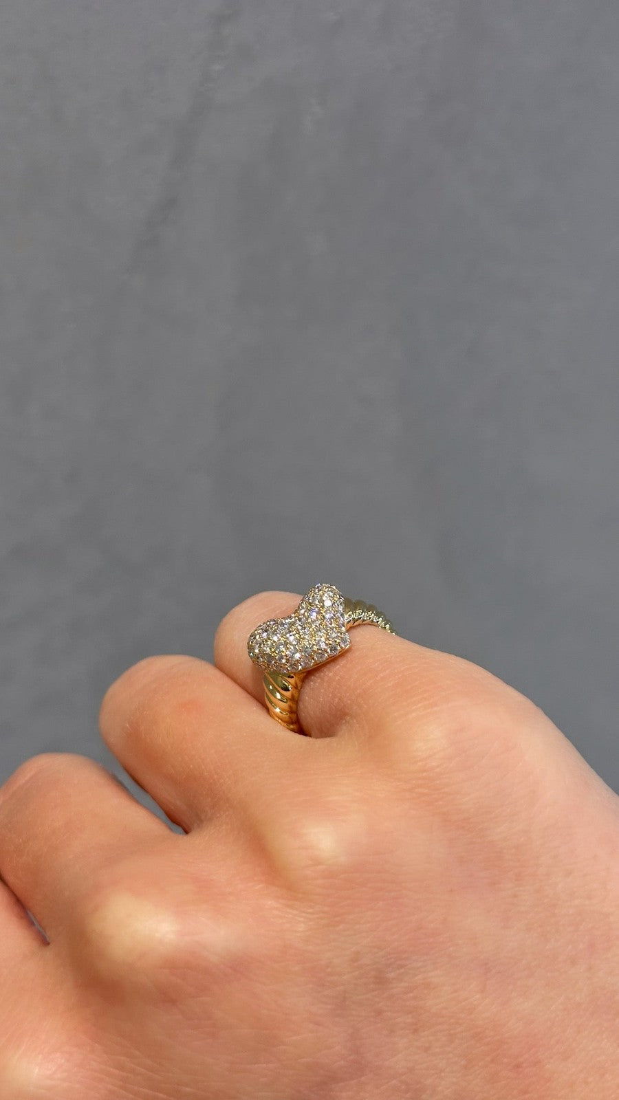 18K Yellow & Diamond Pinky Ring