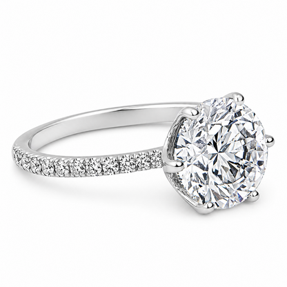 "ENGR02916" Six Prong Solitaire Diamond Engament Ring