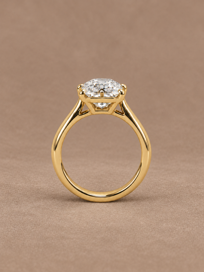 Lab Grown Diamond Engagement Ring Old Miner Cut~ Noa 7.23 ct