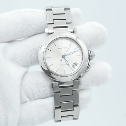 Cartier Pasha C Silver Unisex Watch Ref. W31010M7 Steel 35mm