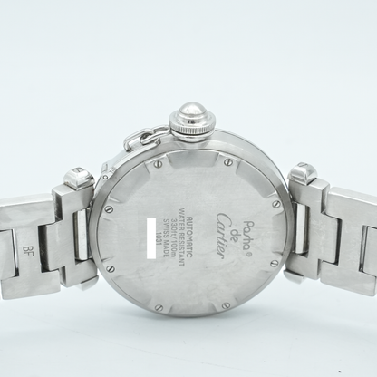 Cartier Pasha C Silver Unisex Watch Ref. W31010M7 Steel 35mm