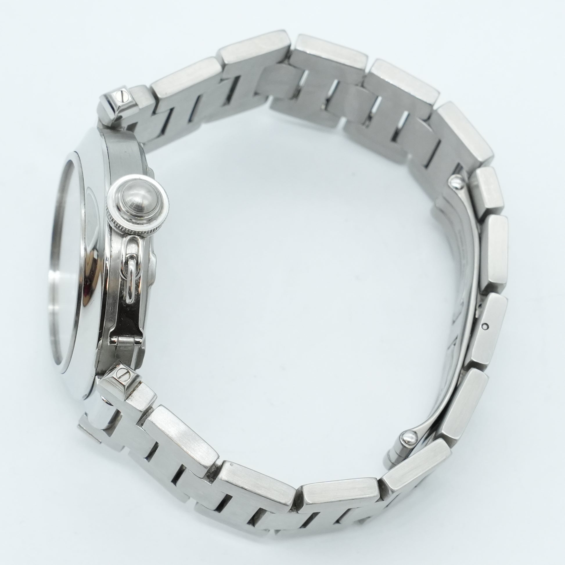 Cartier Pasha C Silver Unisex Watch Ref. W31010M7 Steel 35mm