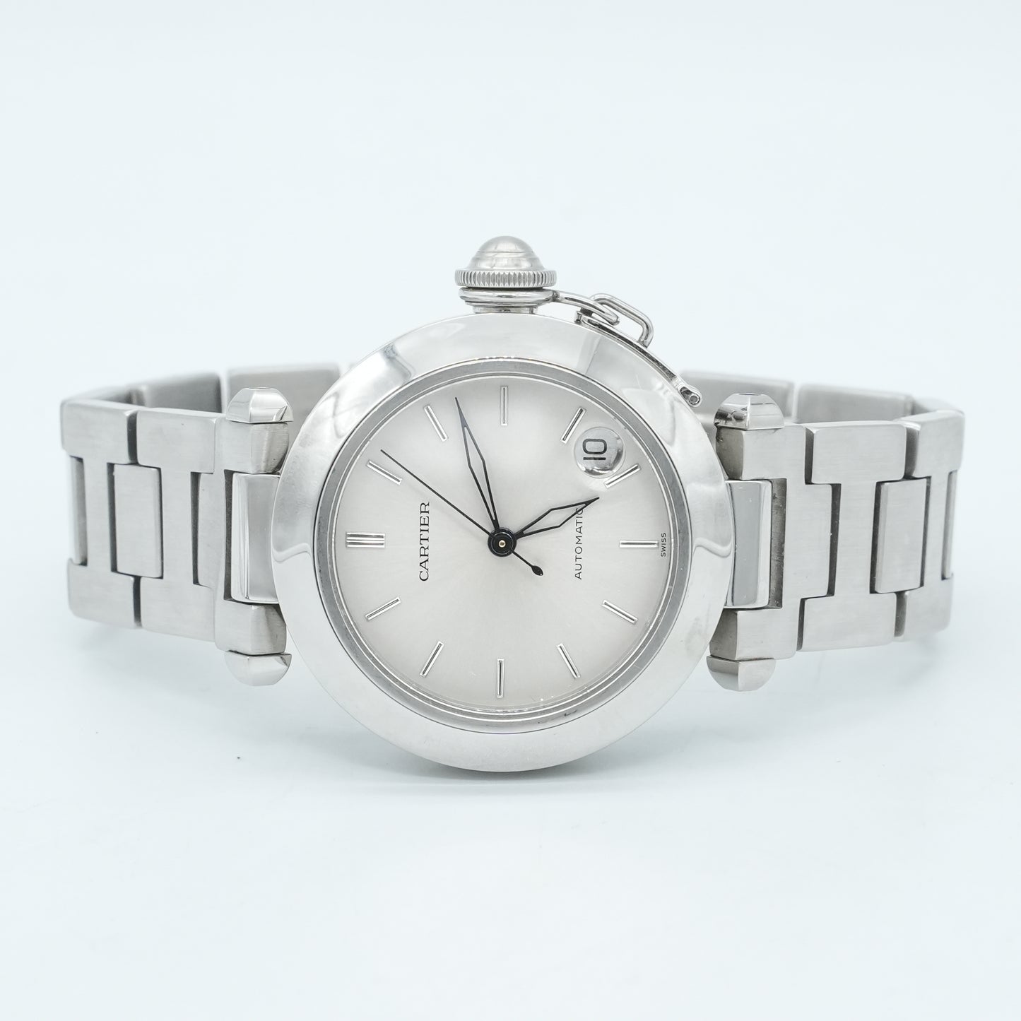 Cartier Pasha C Silver Unisex Watch Ref. W31010M7 Steel 35mm