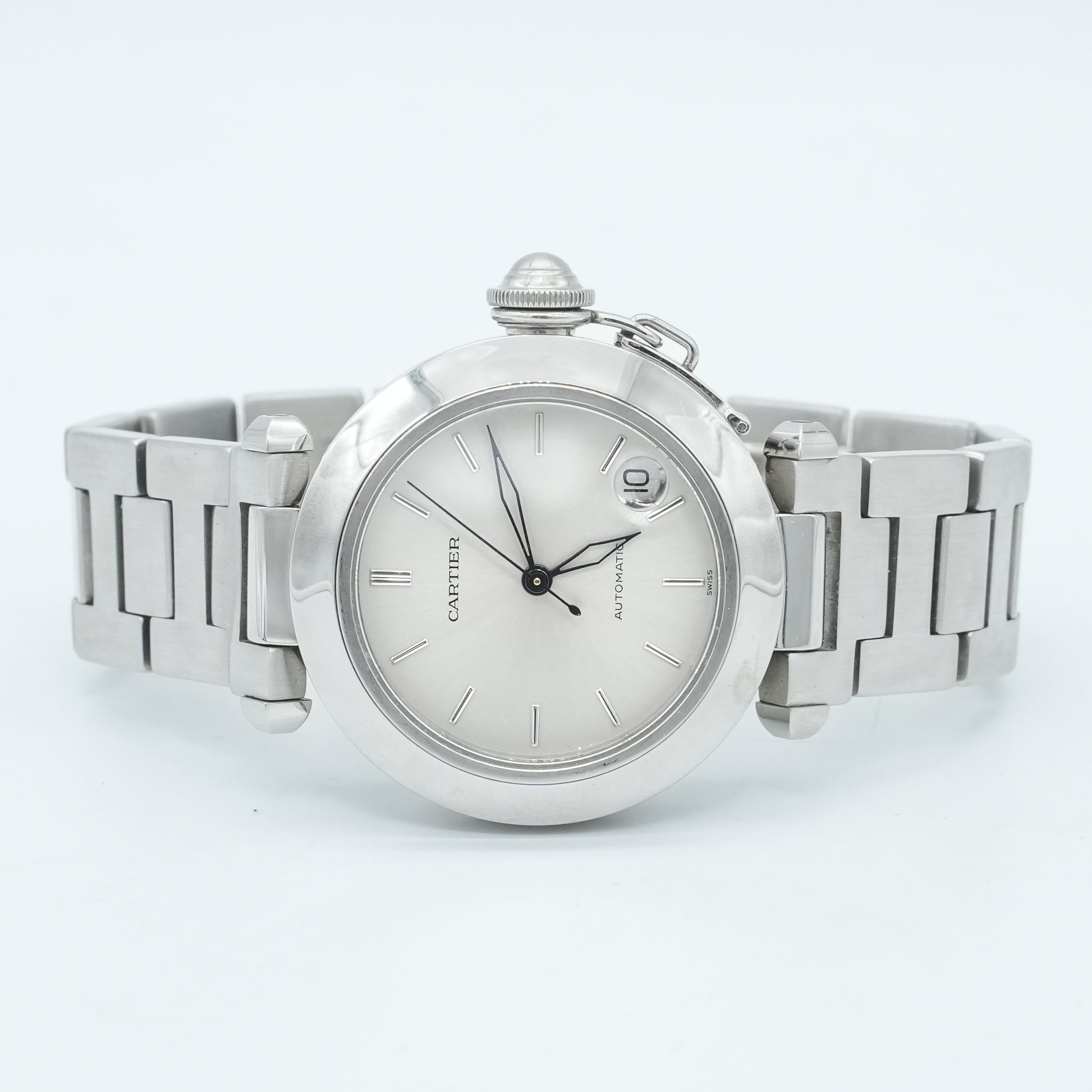 Cartier Pasha C Silver Unisex Watch Ref. W31010M7 Steel 35mm